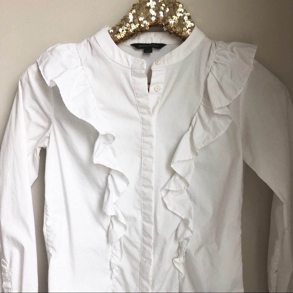 Banana Republic Riley Ruffle Front Shirt - Picture 4 of 8
